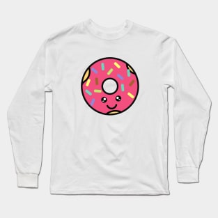 Kawaii Donut Pattern Long Sleeve T-Shirt